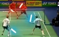 Video: Cười đau bụng với màn so tài của các sao cầu lông