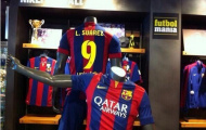 Áo đấu của Suarez chính thức được bày bán ở Barca