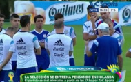 Video: Tiền đạo Ezequiel Lavezzi trêu HLV trưởng trong buổi tập trước trận gặp Hà Lan