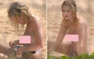 Cô đào Ashley Benson thả ngực trần tắm nắng