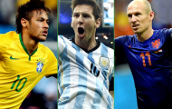 Messi, Neymar, Robben tranh Quả bóng vàng World Cup