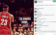LeBron James trở lại khoác áo Cleveland Cavaliers