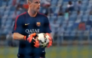 Video: Ter Stegen và màn khởi động trong khung gỗ Barca