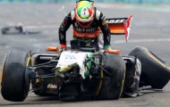 Video: Bàng hoàng chứng kiến tai nạn của Sergio Perez