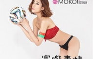 Mỹ nhân Hàn hâm nóng trái bóng Brazuca bằng đường cong gợi cảm
