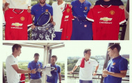 Chùm ảnh: Berdych, Nishikori và Murray giao lưu với 'sao' của M.U