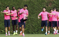Chùm ảnh: Luis Suarez lần đầu ra sân tập cùng Barcelona