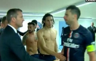 Video: Tiền đạo Brandao húc Thiago Motta vỡ mũi trong đường hầm