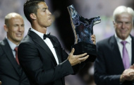 Ronaldo ăn mừng danh hiệu Cầu thủ xuất sắc nhất châu Âu