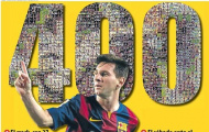 Messi trước cơ hội cán mốc 400 bàn thắng