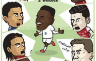 Ảnh biếm họa: Cảm xúc đặc biệt của Premier League khi Welbeck ghi bàn