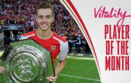 Calum Chambers xuất sắc nhất Arsenal tháng Tám