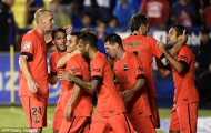Neymar và Messi tỏa sáng trong chiến thắng 5 sao của Barca