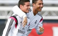 Chùm ảnh: CR7 đánh tan nghi án khi thân thiết James trong buổi tập