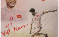Bộ tranh vẽ độc đáo về các ngôi sao U19 Việt Nam