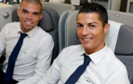 Pepe đọ vẻ bảnh bao với Ronaldo
