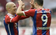 Video: Song tấu Lewandowski và Robben giúp Bayern hủy diệt Hannover 96