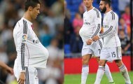 Ronaldo ăn mừng hat-trick như thể sắp có con