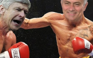 Ảnh chế ông Wenger và Mourinho đẩy nhau