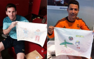 Messi và Ronaldo chung tay vẽ tranh làm từ thiện