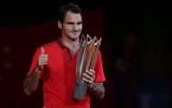Federer sướng phát điên trong giây phút nâng cúp Thượng Hải