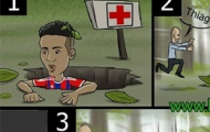 Ảnh chế: Thiago Alcantara 'lọt hố' trước khi nắm được tay Pep Guardiola