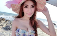 Hot girl Thái Lan diện bikini kết đầy hoa đẹp