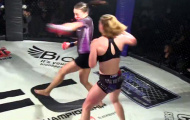 Nữ võ sĩ MMA xoay 360 độ đấm knock-out đối thủ