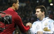 Video: Ronaldo và Messi vui vẻ chào hỏi nhau trong đường hầm