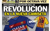 Rò rỉ mẫu áo đấu Barcelona mùa 2015/16 có sọc ngang?