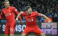 Thắng đậm Leicester, HLV Rodgers ca ngợi Gerrard