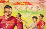 “Họa sĩ bóng đá Việt” tung bộ tranh cực “chất” trước trận gặp Malaysia