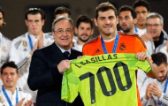 Casillas kỉ niệm 700 trận khoác áo Real Madrid