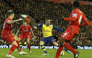 Arsenal không thể kiểm soát trận đấu trước Liverpool