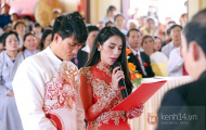 Cận cảnh nhan sắc của cô dâu Thủy Tiên trong lễ cưới tại chùa
