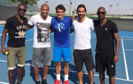 Roger Federer hội ngộ cựu sao bóng đá Pháp