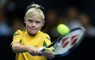 Con trai Lleyton Hewitt gây sốt khi đọ tài Roger Federer