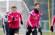 Ronaldo 'soi' Bale trong buổi tập tái đấu Atletico Madrid