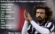 Pirlo chọn dream team: Không Ronaldo, có Messi, Paul Scholes