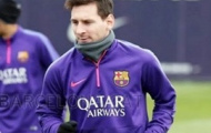 Messi bảnh bao cùng Barcelona tập luyện chờ Tàu ngầm Vàng