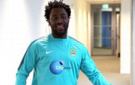Wilfried Bony ngày đầu tập trung cùng CLB mới Man City