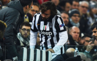 Juventus nhận hung tin: Pirlo ngồi ngoài 3 tuần