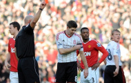 8 chiếc thẻ đỏ trong sự nghiệp của Steven Gerrard