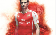 Olivier Giroud xuất hiện trong mẫu áo mới của Arsenal?