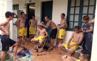 Hà Nội T&T đua nhau cạo đầu trước trận gặp HAGL