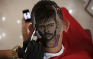 Choáng với mái tóc hình mặt Neymar