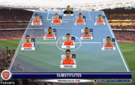 Sau 21 năm, Arsenal mới giữ nguyên đội hình ở 5 trận