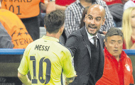 Pep đã nói gì với Messi giữa trận Bayern-Barca?