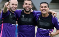 Chùm ảnh: Barcelona tập luyện hào hứng cho trận Atletico