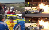 Thoát chết thần kỳ dù xe đua vỡ tan và bốc cháy